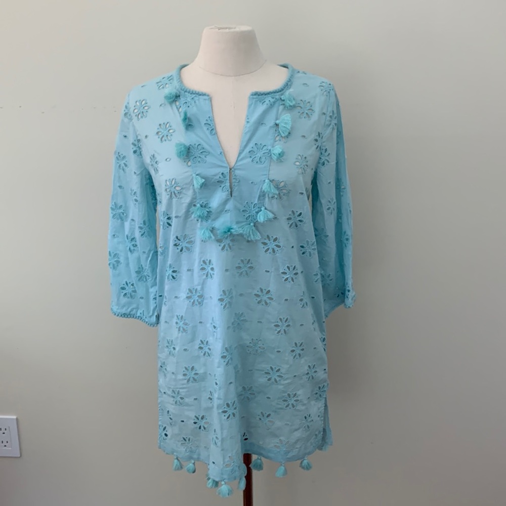 JCrew eyelet bib tunic coverup size S NWT